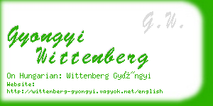 gyongyi wittenberg business card
